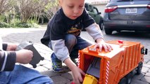 Garbage Truck Videos for Children - Toy Bruder and Tonka Garbage Trucks