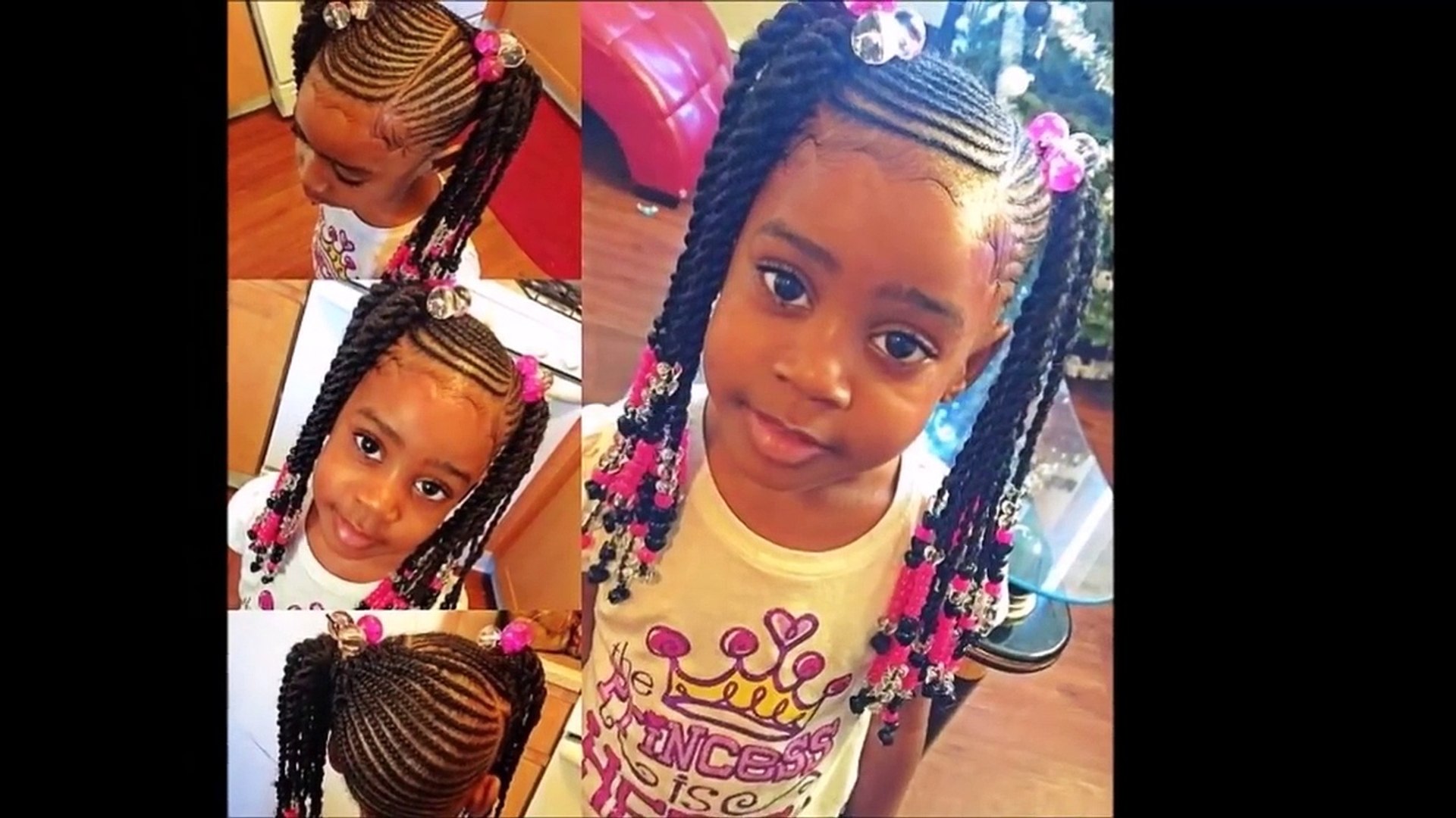 Trending Cornrow Hairstyles 2017 For Black (Mixed) Little Girls, image size:1920x1080