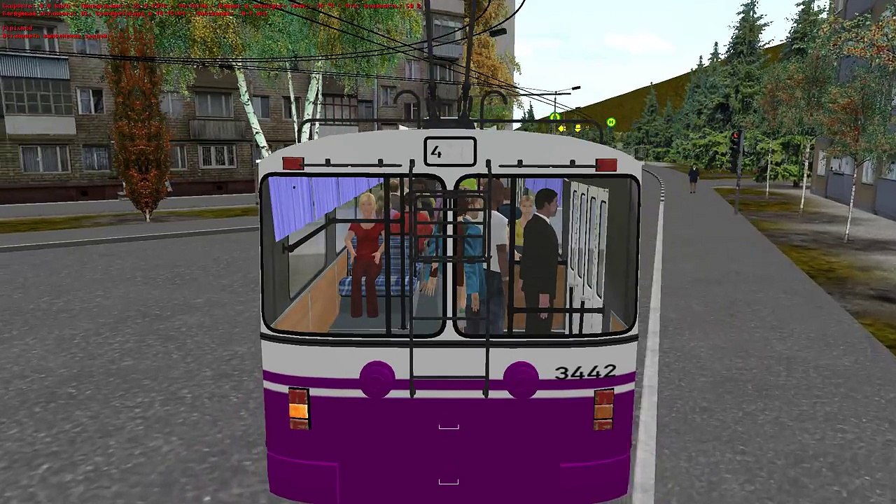 Омси. Троллейбус ЗИУ 682, карта могэс, маршрут 4.