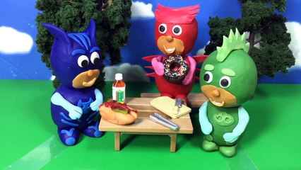 PJ Masks Play-Doh Throw Up Car Sick Episode Compilation in English