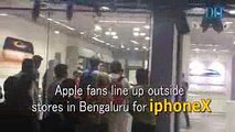 Apple fans line up outside stores in Bengaluru for IphoneX