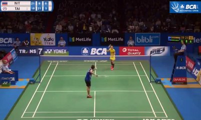Tai Tzu Ying vs Nichaon Jindapol " FIGHTING" Indonesia Open 2017