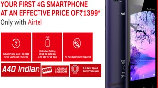 AIRTEL Launched its 4G Smart Phone Effectively in ₹1399 _ All Terms & Conditions Explained