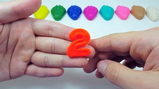 Learn to Count Number 1-10 with Play Doh Strawberry Molds Fun Creative for Chlidren 딸기모양 클레이 영어 숫자놀이