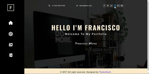 Francisco Warne - Free Responsive Portfolio Website Template