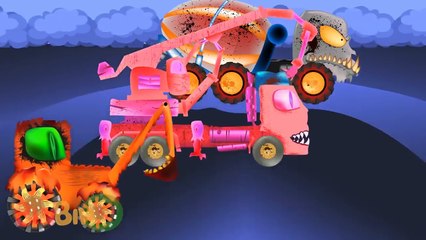 Big Truck | Learn Street Vehicles for Children | Scary Monster Truck | Dump Army Oil Tank| BinBin Tv