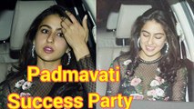 Hot Sara Ali Khan attends Deepika Padukone's Padmavati Trailer Success Party