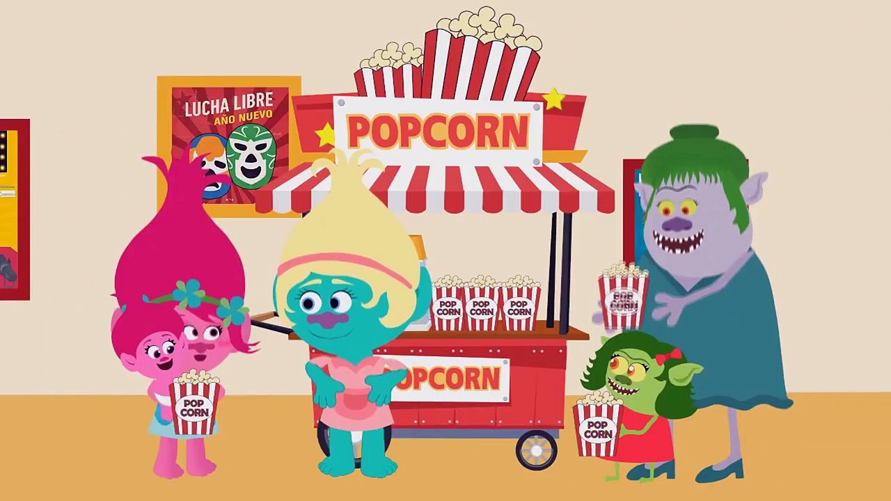 Trolls & Bergen Family Get Stuck in Elevator at Cinema Baby Troll Crying Finger Family