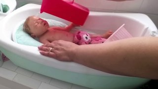 Silicone Holland Having a Bottle in Her Bath!