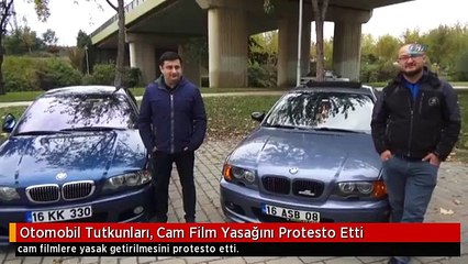 Otomobil Tutkunları, Cam Film Yasağını Protesto Etti