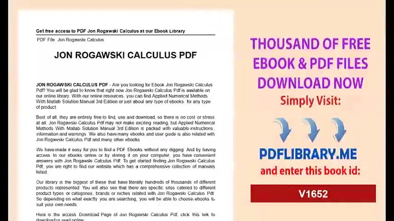 Jon Rogawski Calculus