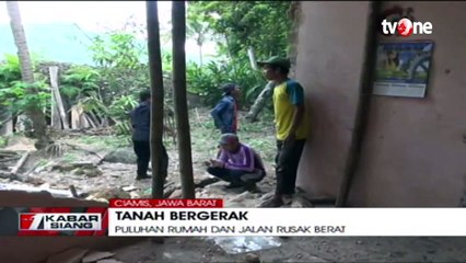 Tanah Bergerak di Ciamis Sebabkan Jalan dan Rumah Warga Rusak Berat