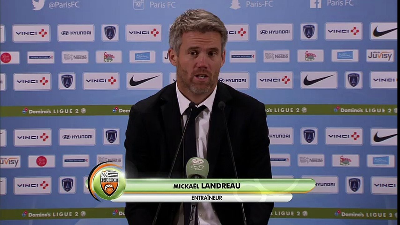 La réaction de Mickaël Landreau après Paris FC - FC Lorient