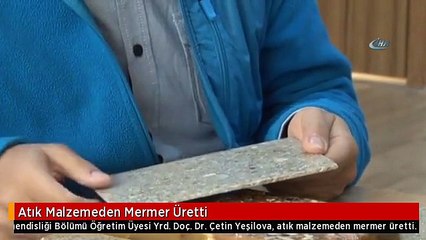 Atık Malzemeden Mermer Üretti