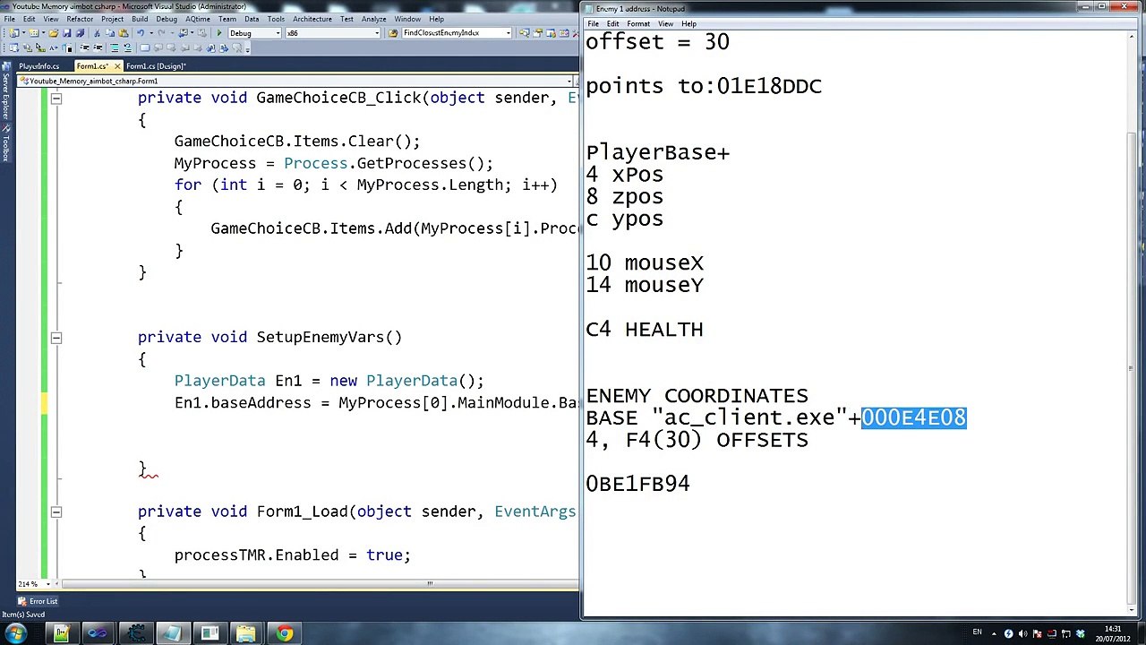 C# How to make an AIMBOT tutorial 9/9 HD