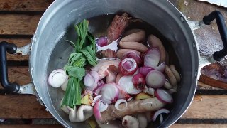 How To Cook Pork Womb In My Village - Asian Cambodia Food