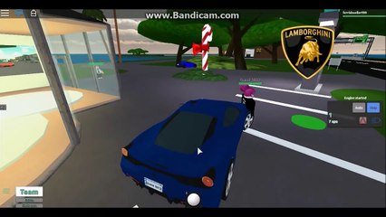 Driving around in my pink police car Roblox