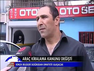 Araç Kiralama Sisteminde Değişiklik