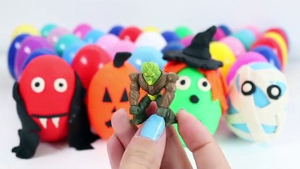 SURPRISE EGGS HALLOWEEN FROZEN PEPPA PIG MICKEY MOUSE ANGRY BIRDS PLAY DOH HALLOWEEN HUEVOS SORPRESA
