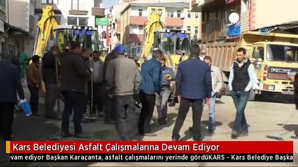 Kars Belediyesi Asfalt Çalışmalarına Devam Ediyor