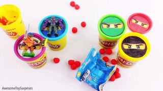 Spiderman TMNT Ninjago Play-Doh Surprise Eggs Tubs Dippin Dots Learn Colors Toy Surprises Episodes