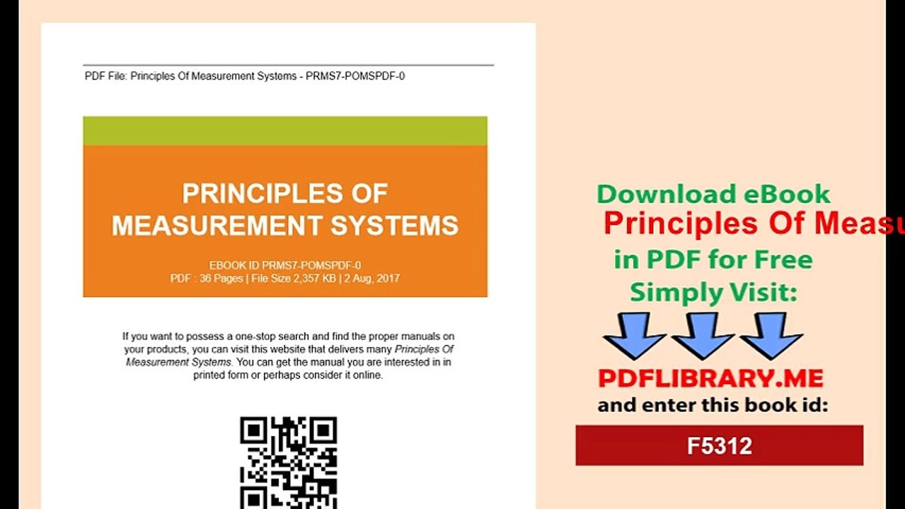 Principles Of Measurement Systems