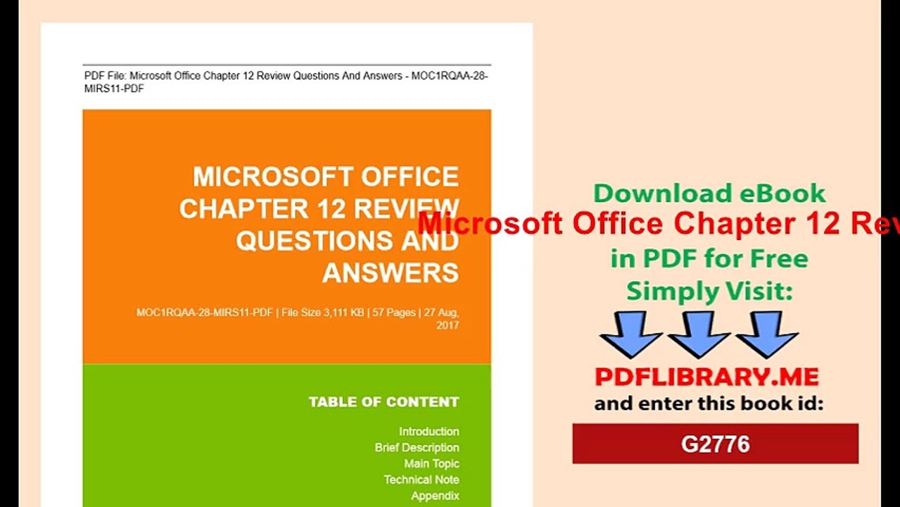 Microsoft Office Chapter 12 Review Questions And Answers