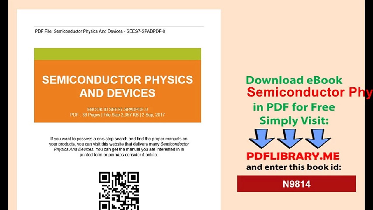 Semiconductor Physics And Devices