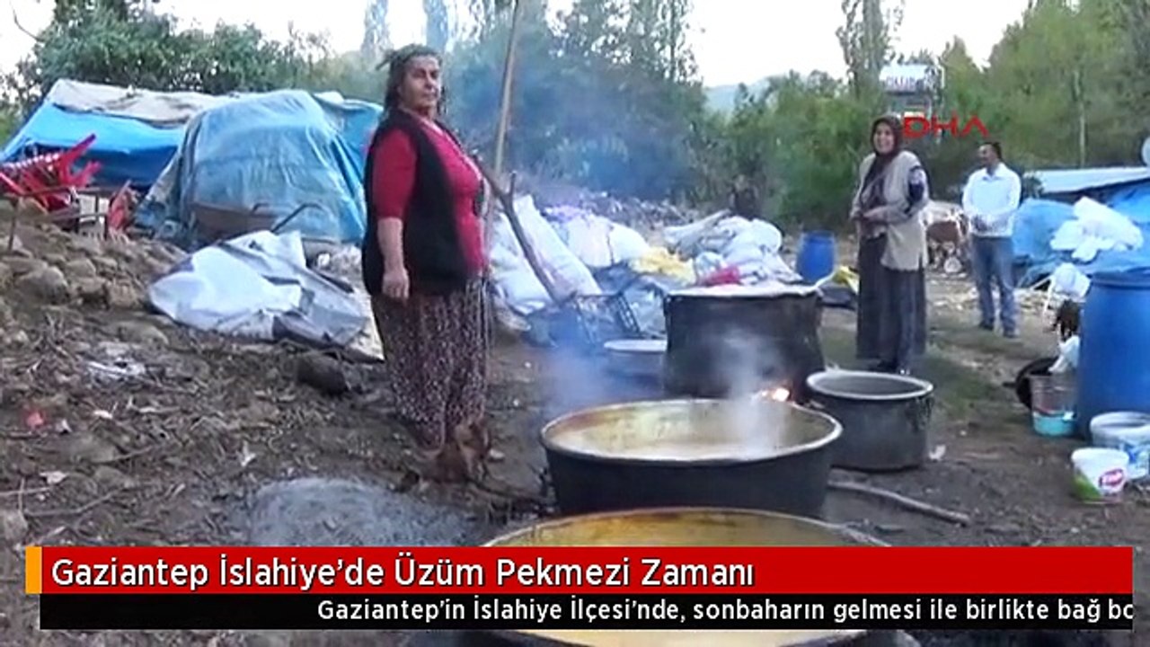 Gaziantep İslahiye'de Üzüm Pekmezi Zamanı