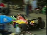 Gran Premio d'Austria 1987: Sosta di Boutsen e sorpassi di Capelli a Fabre e di Alboreto ad A. Senna