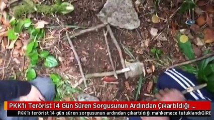 PKK'lı Terörist 14 Gün Süren Sorgusunun Ardından Çıkartıldığı Mahkemece Tutuklandı