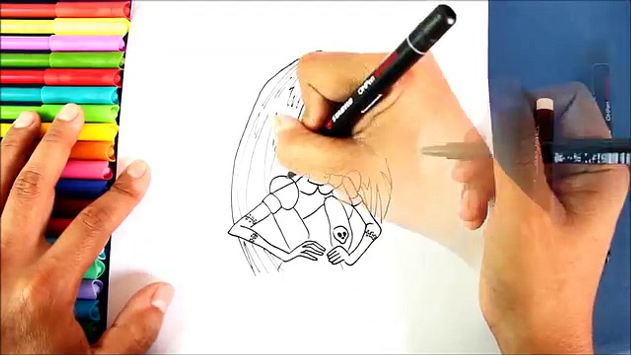 Cómo dibujar a FRANKIE de Monster High | How to draw Frankie Stein (Monster High)