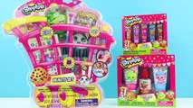 SHOPKINS Beauty Haul! MEGA Beauty Set Lip Balm Lip Gloss Nail Polish Makeup for Kids