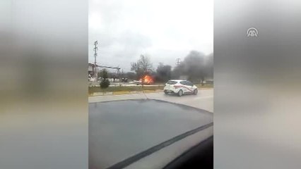 Seyir Halindeki Otomobilde Çıkan Yangın
