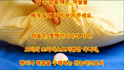 건강　베개 밑에 마늘을 첨가한 결과! 놀라는 효과를 발휘한다!