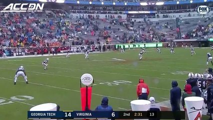 Virginia KR Joe Reed Returns Kickoff 92 Yards For TD vs. Georgia Tech