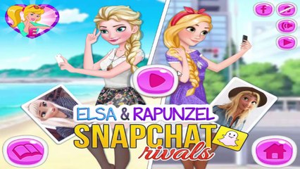 Frozen ELSA and RAPUNZEL Princess Real Life SNAPCHAT Rivals!