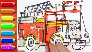 How to Draw Flynn the Fire Engine ♦ Thomas and Friends ♦ Drawing and Learning Colors Lesson for Kids