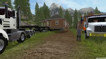 Farming Simulator 17 - Moving A House - Oversized - Multiplayer - Kenworth