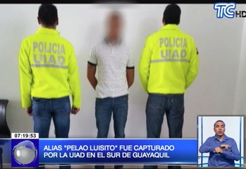 Alias “Pelao Luisito” fue capturado por la UIAD en el sur de Guayaquil