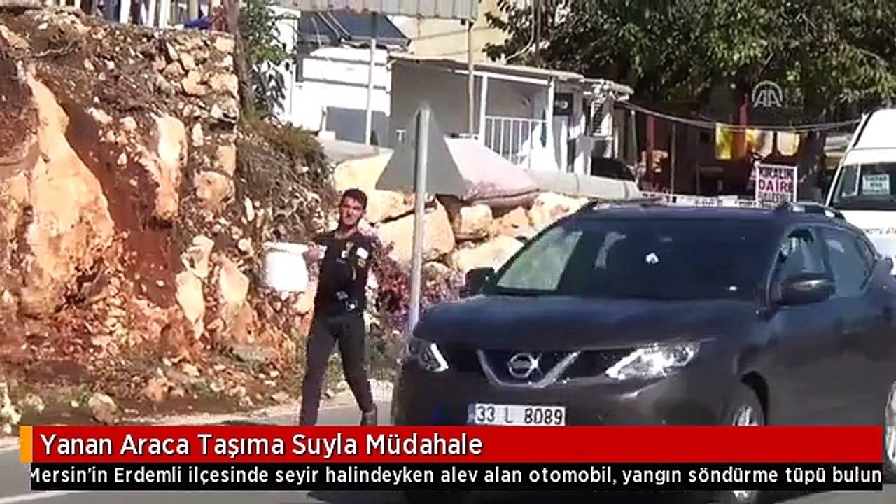 Yanan Araca Taşıma Suyla Müdahale