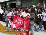 RECLAMAN SUS PAGOS  - CAJAMARCA