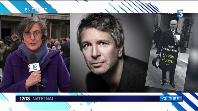 Littérature : le prix Goncourt attribué à Eric Vuillard pour L'ordre du jour