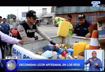 Decomisan licor artesanal en Los Ríos