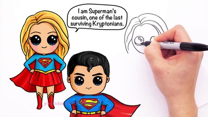 How to Draw Chibi Supergirl step by step Melissa Benoist