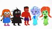 Wrong Heads Colors for Children Smurfette Princess Elsa Anna Dora Finger Family Nursery Song