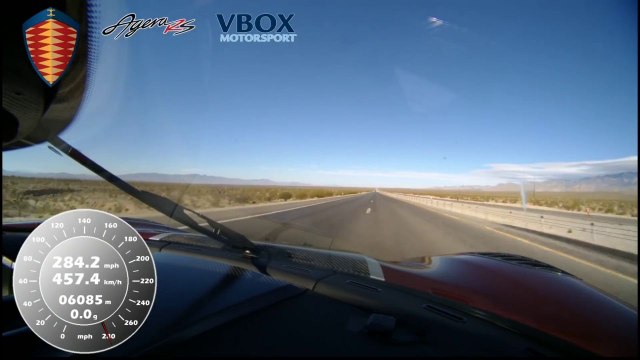 La Koenigsegg Agera RS atteint les 457 km/h sur route (Nevada)