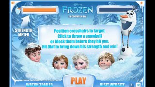Frozen - Funny Snowball Game with Olaf