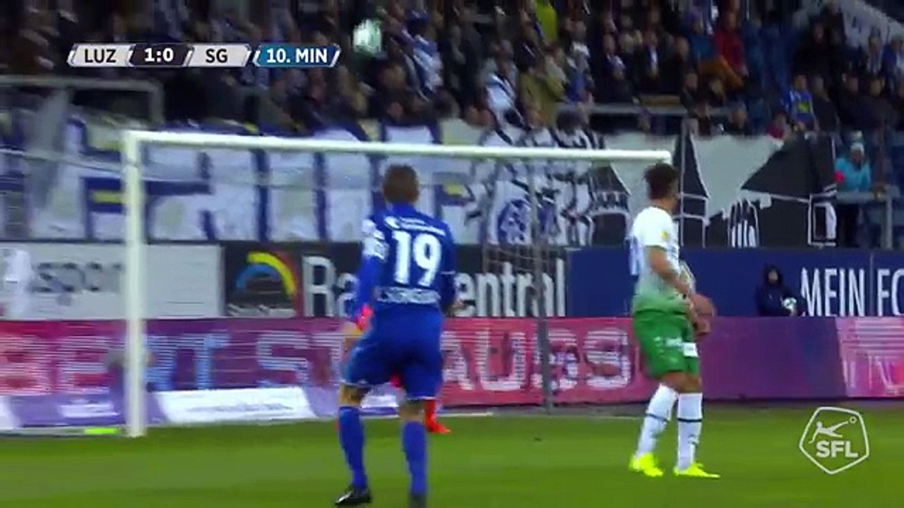 Luzern 3:0 Sankt Gallen (Swiss Super League. 5 November 2017)