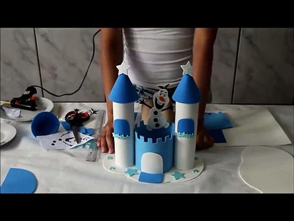 Centro de mesa castelo da frozen passo a passo